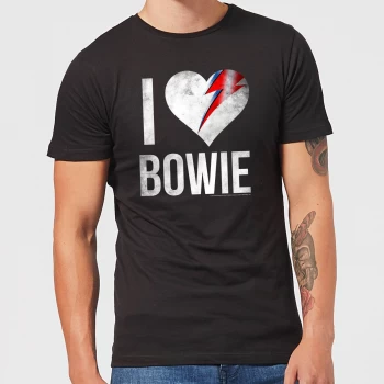Image of David Bowie I Love Bowie Mens T-Shirt - Black - M