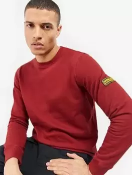 Image of Barbour International Arm Badge Crew Neck Sweat, Red Size XL Men