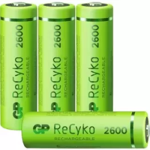 Image of GP Batteries ReCyko+ HR06 AA battery (rechargeable) NiMH 2600 mAh 1.2 V 4 pc(s)