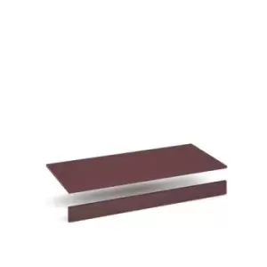 Image of Flux top and plinth finishing panels for triple locker units 1200mm wide - wine red