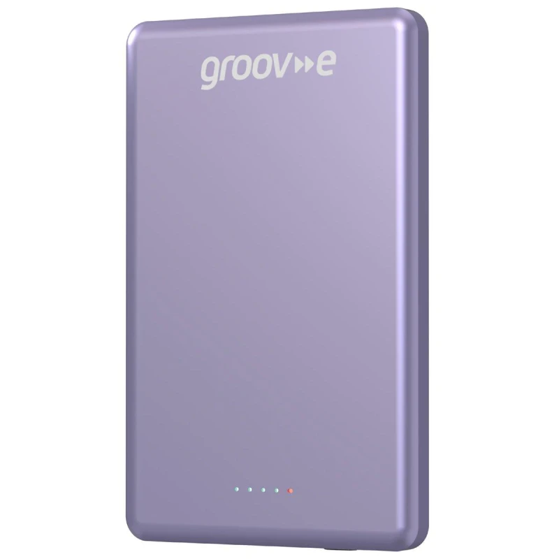 Image of Groov-e 5000mAh Portable Magnetic Wireless Charger Lilac unisex one size