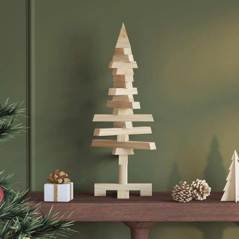 Image of VIDAXL Vidaxl - Wooden Christmas Tree for Decoration 60cm Solid Wood Pine 357993