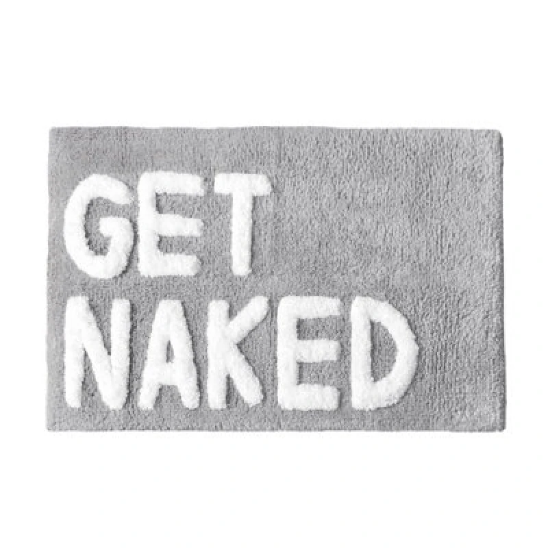 Image of Allure Bath Fashions Get Naked Bath Mat - Grey/white