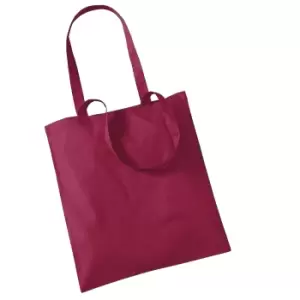 Image of Westford Mill Promo Bag For Life - 10 Litres (Pack Of 2) (One Size) (Cranberry)
