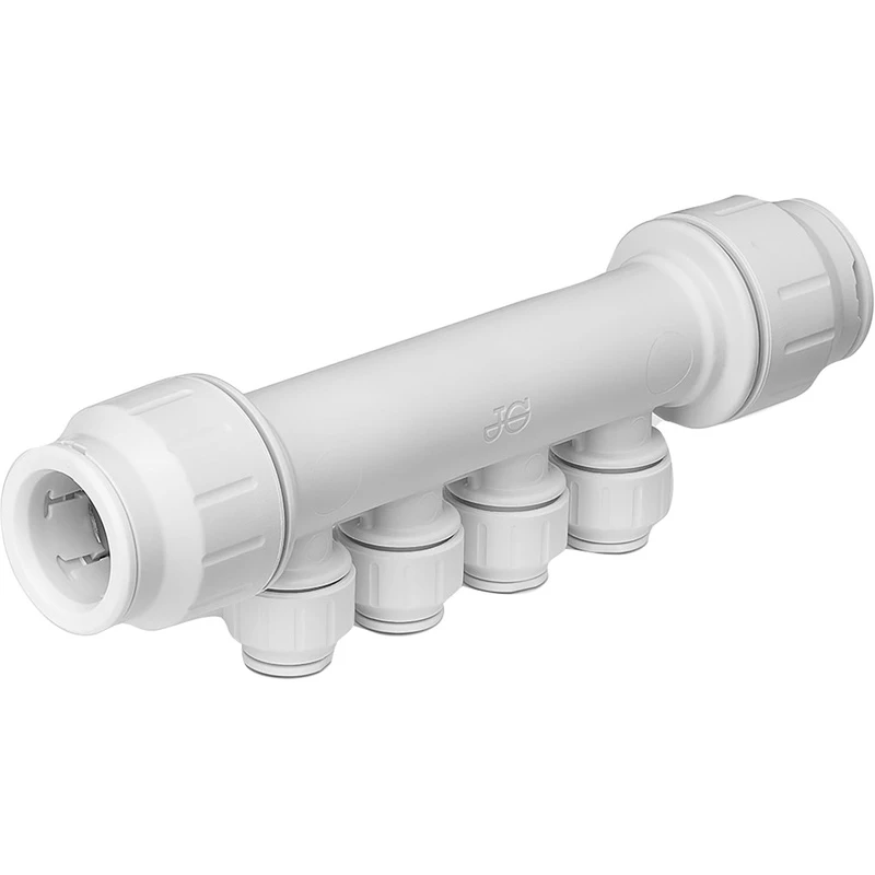 Image of John Guest 22mm x 10mm 4 Port Manifold PEM522210WP White