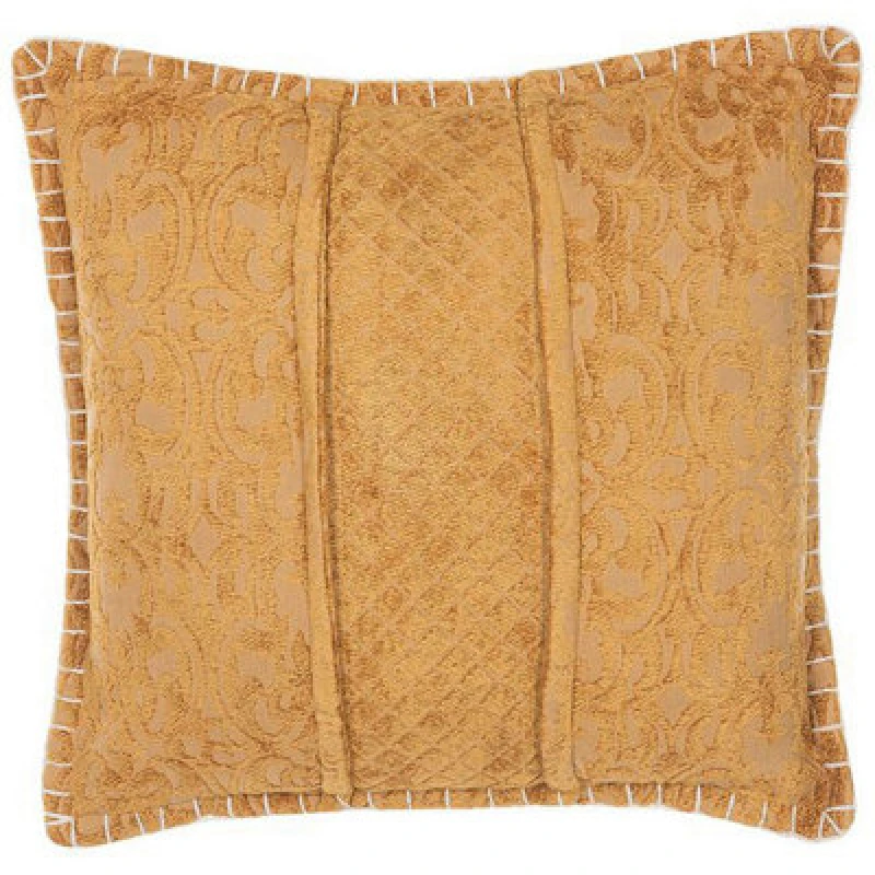 Image of Beliani Throw Cushion Kavalam 45 X 45cm Mustard Solid