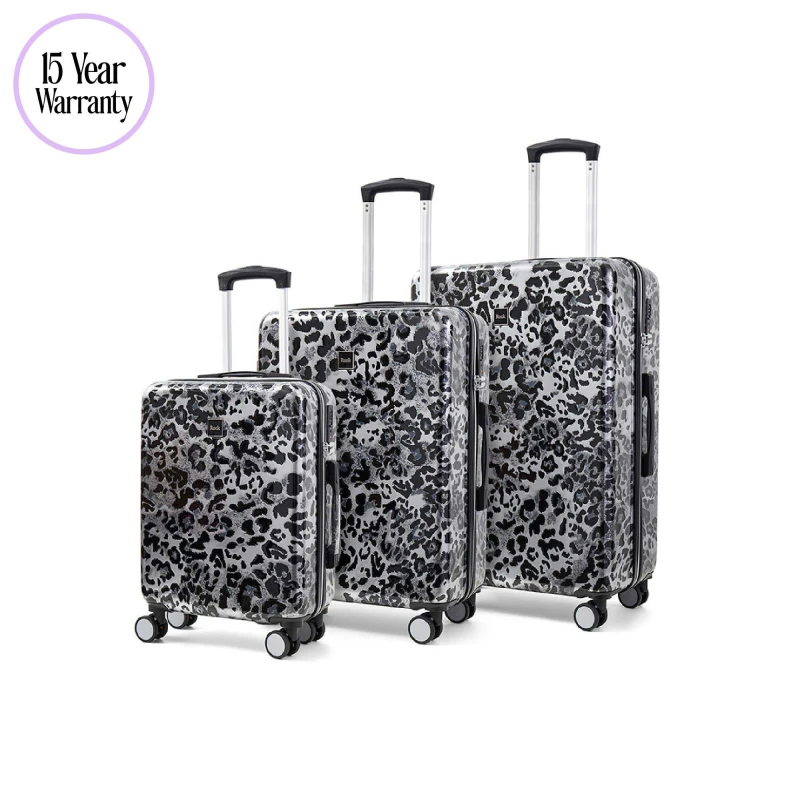 Image of Rock Rock Savannah Leopard Medium Suitcase Snow - Rock - Size: Medium Snow Medium UH38102