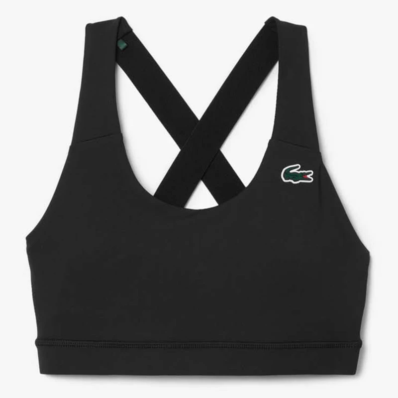 Image of Lacoste Sport Breathable Stretch Bralette Black female L