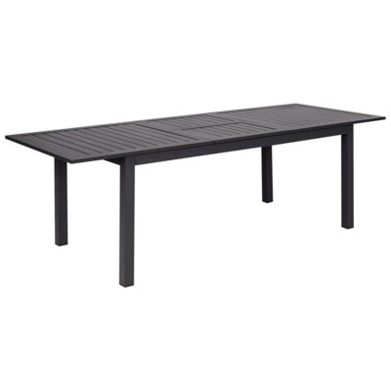 Image of Beliani Extending Garden Dining Table Skaloma 180/240 Cm 90 Cm Metal Dark Grey
