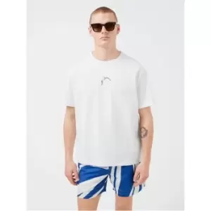 Image of J LINDEBERG Collin Logo Print T-Shirt - White