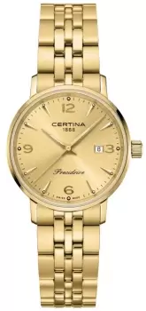Image of Certina C0352103336700 Womens DS Caimano Gold Dial Gold Watch
