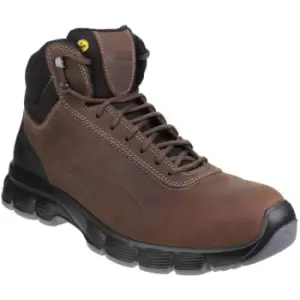 Image of Puma Mens Condor Mid Lace Up Leather Safety Boots (8 UK) (Brown) - Brown