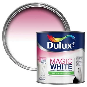 Image of Dulux Walls & Ceilings Magic White Silk Emulsion Paint 2.5L