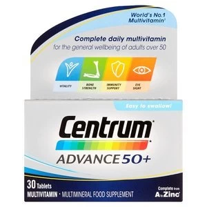 Image of Centrum Advance 50+ Multivitamin Tablets 30s
