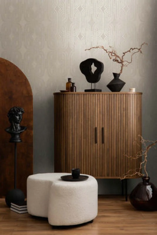 Image of As Creation Bricoflor Non-Woven Wallpaper, Modern Wallpaper, Pattern In Beige, Silver - 10,05 X 0,53 M