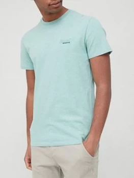Image of Superdry Orange Label Vintage Embroidered T-Shirt - Sage Marl, Sage Marl, Size L, Men