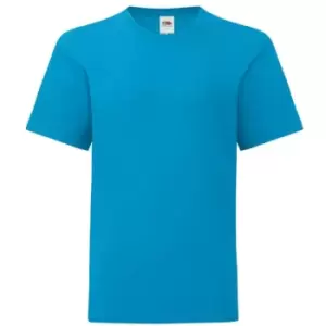 Image of Fruit Of The Loom Childrens/Kids Iconic T-Shirt (3-4 Years) (Azure)