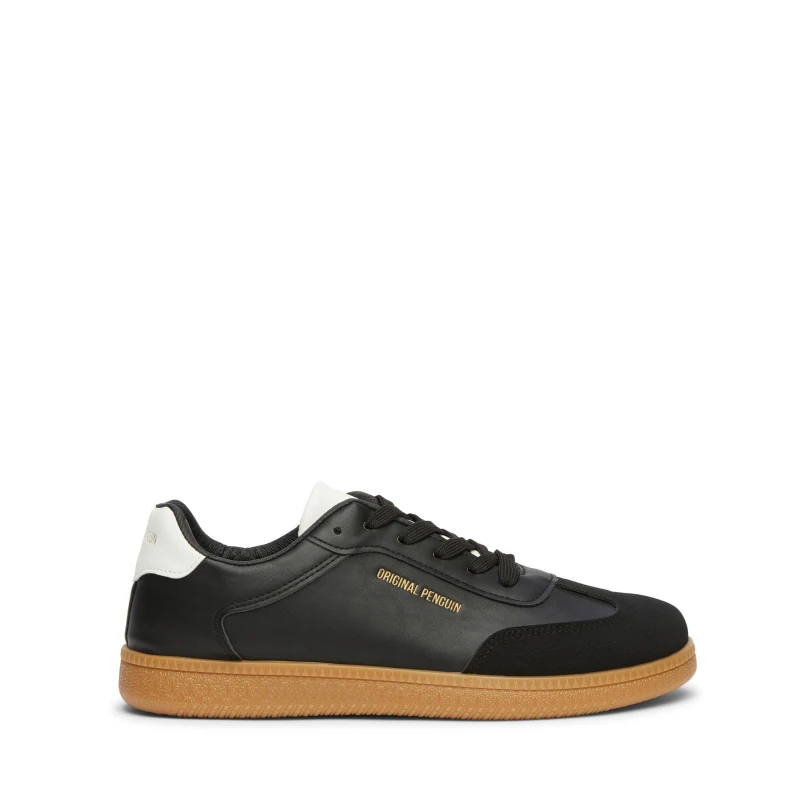 Image of Original Penguin Womens Salsa Court Trainers Black / Gum female 3 (36)