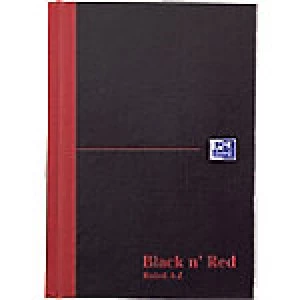Image of OXFORD Black n' Red Casebound Notebook Ruled A-Z A6 192 Pages
