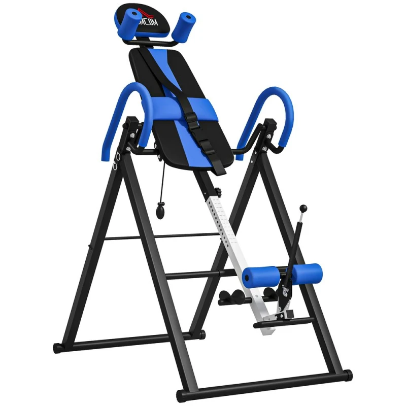 Image of HOMCOM Adjustable Gravity Inversion Table with Safety Belt - Blue A91-090V00BU