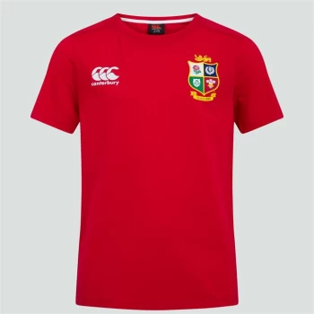 Image of Canterbury British and Irish Lions T Shirt Junior Boys - TANGO RED