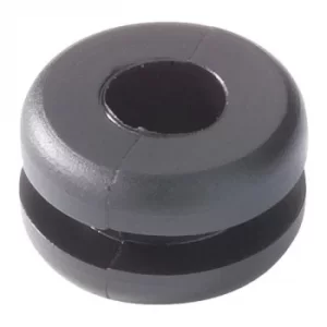 Image of HellermannTyton 633-02100 HV1210-PVC-BK-M1 Grommet Black 10.5 x 2.0