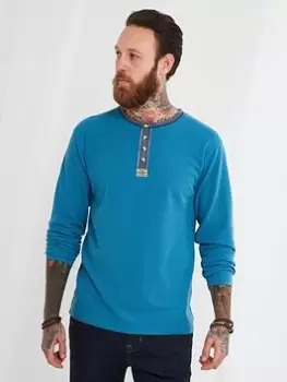 Image of Joe Browns Every Day Henley - Blue Size M, Men