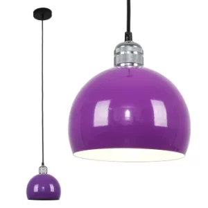 Image of Casco Chrome Pendant with Purple Arco Shade