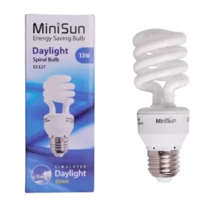 Image of MiniSun 13W ES/E27 CFL Spiral Bulb In Cool White