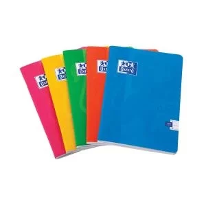 Image of Oxford Soft Touch Stapled A5 Assorted Colours Ref 400090116 Pack 5