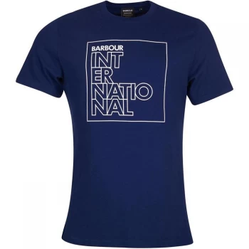 Image of Barbour International Outline Tee - Regal Blue BL46