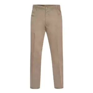 Image of Duke Mens Kingsize Basilio D555 Full Elastic Waist Rugby Trousers (48L) (Stone)