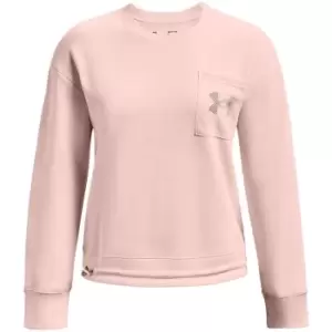 Image of Under Armour Armour Rival Fleece Crew Sweater Womens - Pink