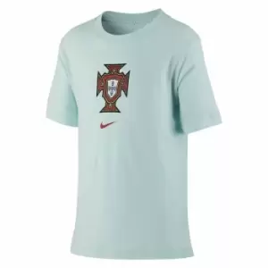 Image of 2020-2021 Portugal Evergreen Crest Tee (Mint) - Kids