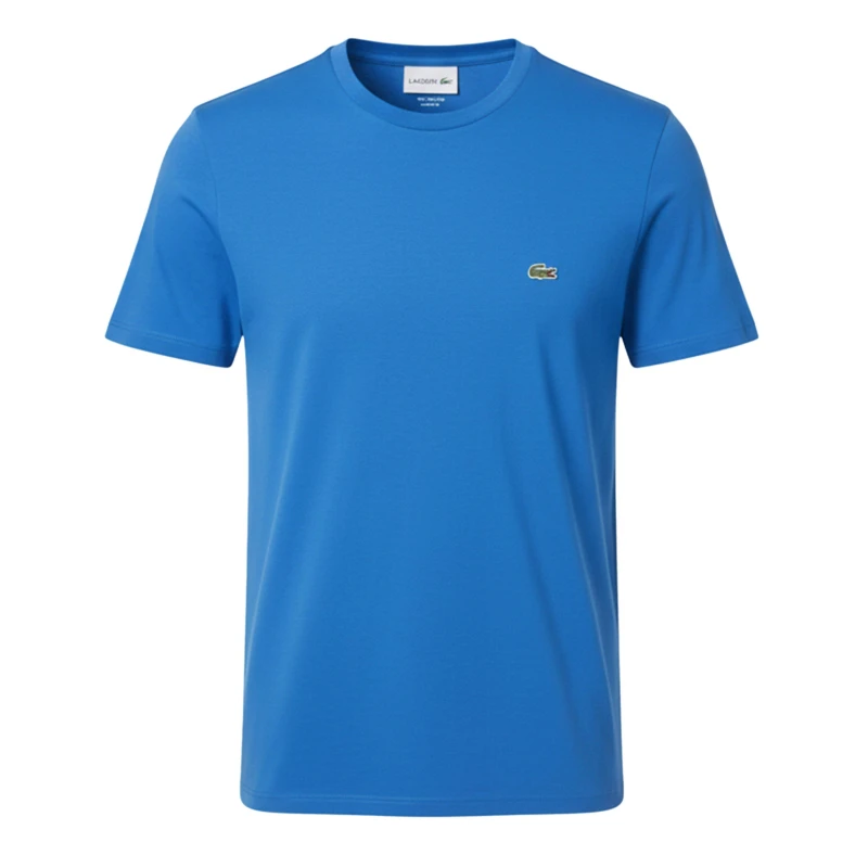 Image of Lacoste Cotton Pima T-Shirt - Blue Male XS