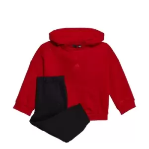 Image of adidas Fleece Tracksuit Kids - Better Scarlet
