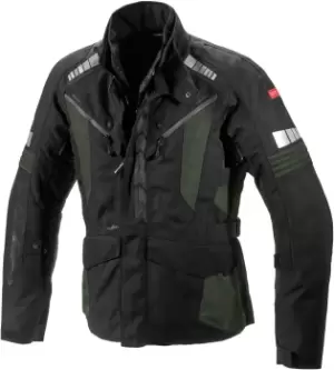 Image of Spidi H2Out Outlander Motorcycle Textile Jacket, black-grey-green, Size 3XL, black-grey-green, Size 3XL