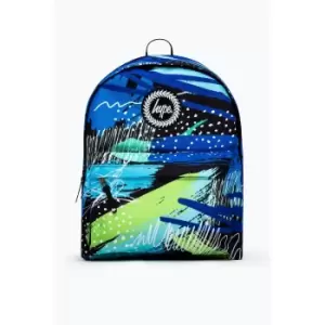 Image of Hype Geo Scribble Backpack (One Size) (Blue/Green/White)