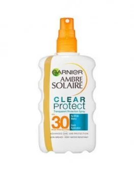 Image of Garnier Ambre Solaire Clear Protect Transparent Sun Cream Protection Spray SPF30 200ml One Colour, Women