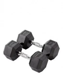 Image of York Rubber Hex Dumbbell Pair 2 X 10KG