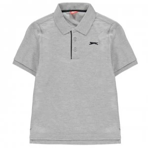 Image of Slazenger Plain Polo Shirt Junior Boys - Grey Marl