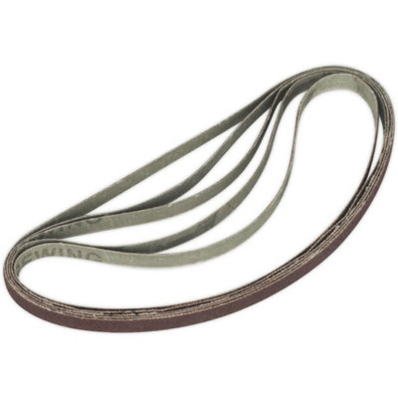 Image of Loops 5 PACK - 8mm x 456mm Sanding Belts - 100 Grit Aluminium Oxide Slim Detail Loop Multi