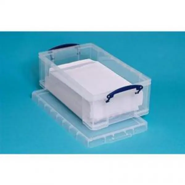 Image of Really Useful Plastic Storage Box 12 Litre Clear - 12CCB 46843RU EXR46843RU