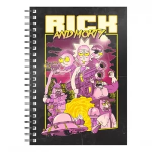 Image of Rick & Morty Notebook Retro Poster