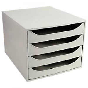 Image of Exacompta Drawer Unit with 4 Drawers EcoBox Plastic 28.4 x 34.8 x 23.4 cm