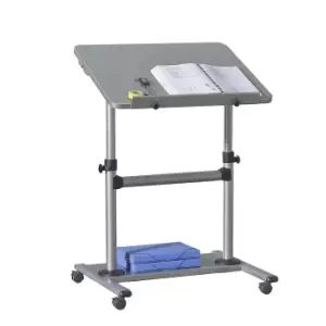 Image of Printer table, mobile, height adjustable, 740 - 1140 mm, light grey