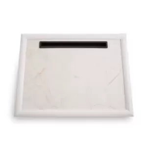 Image of Ecru Marble Lap Tray With iPad Slot