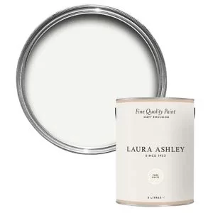 Image of Laura Ashley Pure White Matt Emulsion Paint, 5L
