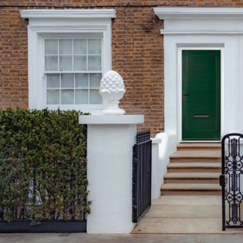 Image of Lacerta Composite Door Monza Solid Green 890mm X 2090mm Open In Right Hand No Glass 10 Year Guarantee - Free Delivery & Smart Lock