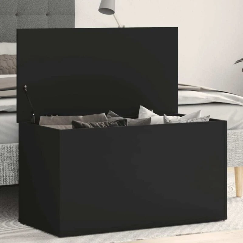 Image of VIDAXL Storage Chest Black 84x42x46cm Engineered Wood Vidaxl 8720286586617